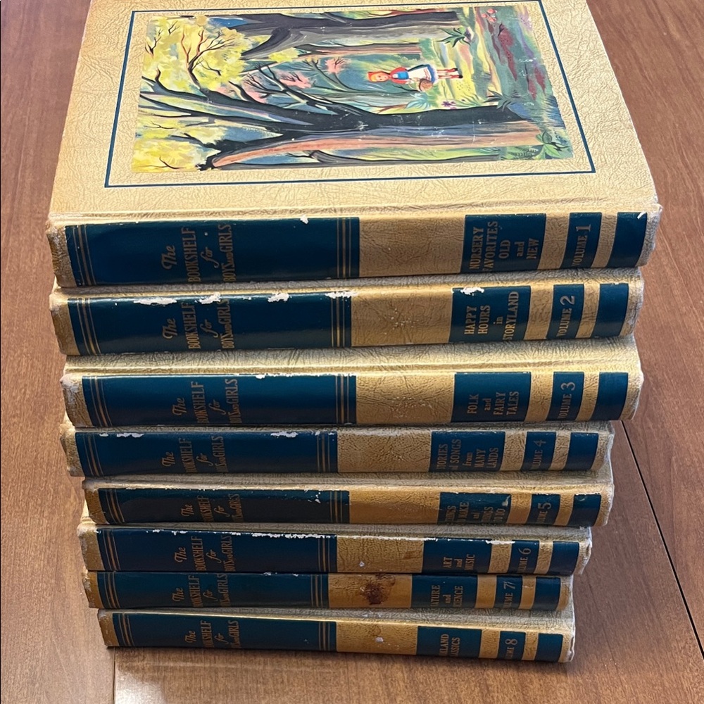1962 The Bookshelf for Boys and Girls books 1-8